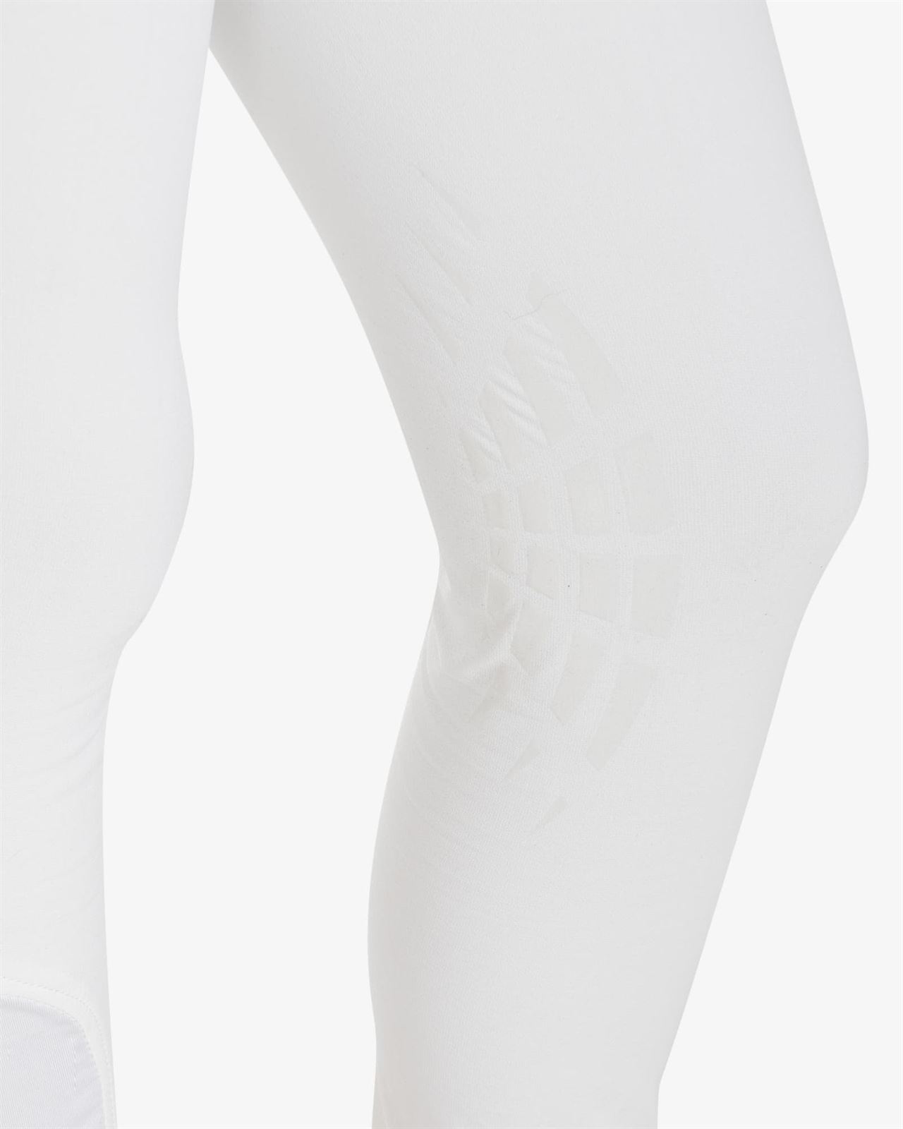 Pantalón unisex EQUESTRO color blanco, grip rodilla, tallaje infantil - Imagen 5