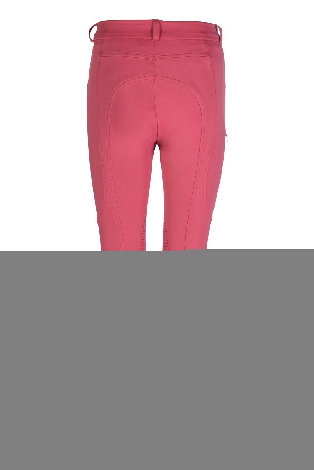 Pantalón unisex HKM Anni grip rodilla, color frambuesa - Imagen 5