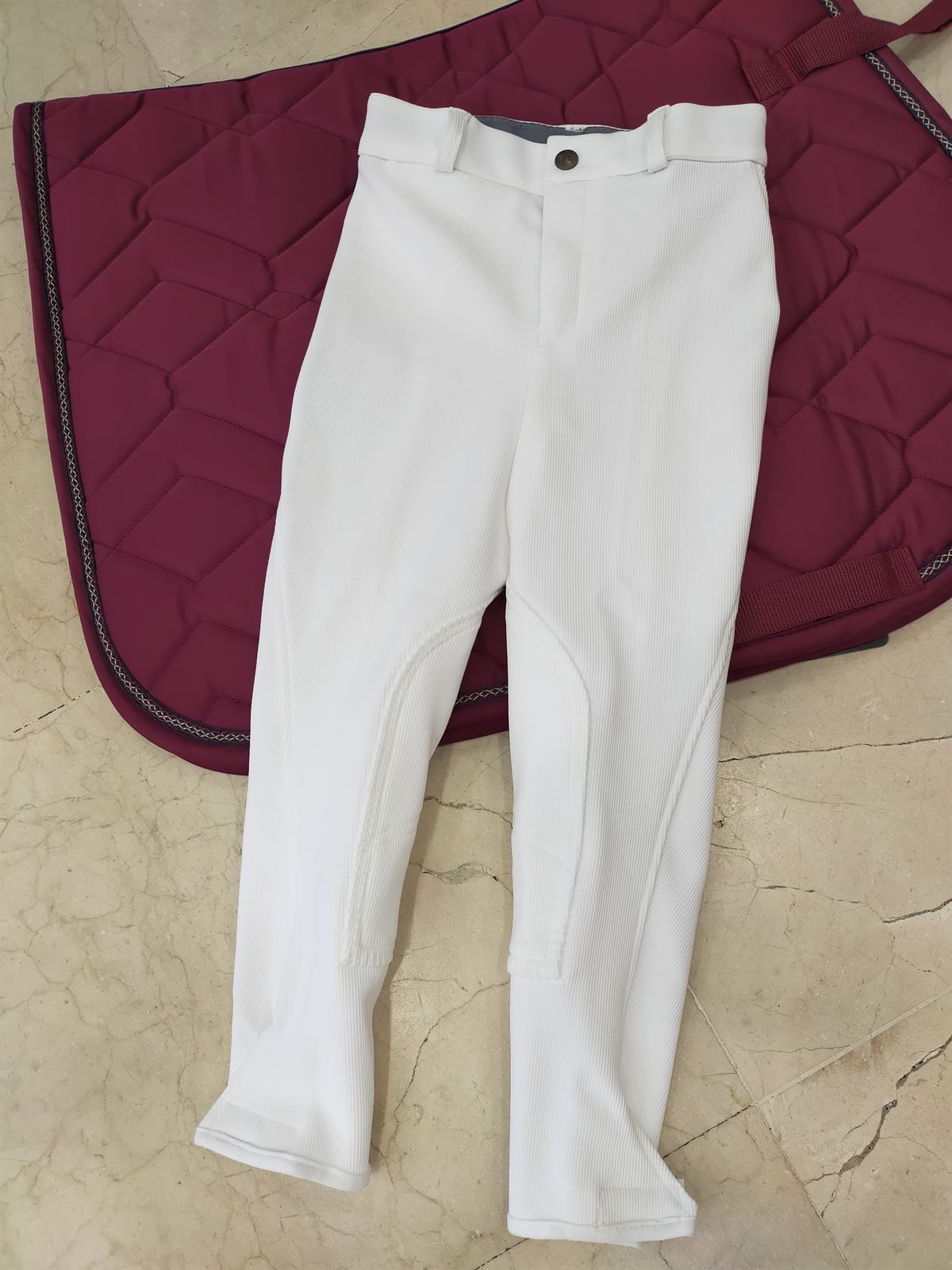 Pantalón unisex TUFF RIDER Country color blanco TALLA 10 (tallaje infantil) - Imagen 2