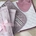 Paño bajo venda MFC, juego de 4, color rosa palo forrado en gris - Imagen 1