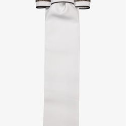 Plastrón EQUESTRO Impero Dressage blanco/negro con brillantes - Imagen 2