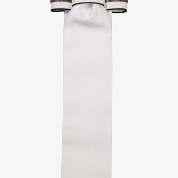 Plastrón EQUESTRO Impero Dressage blanco/negro con brillantes - Imagen 2