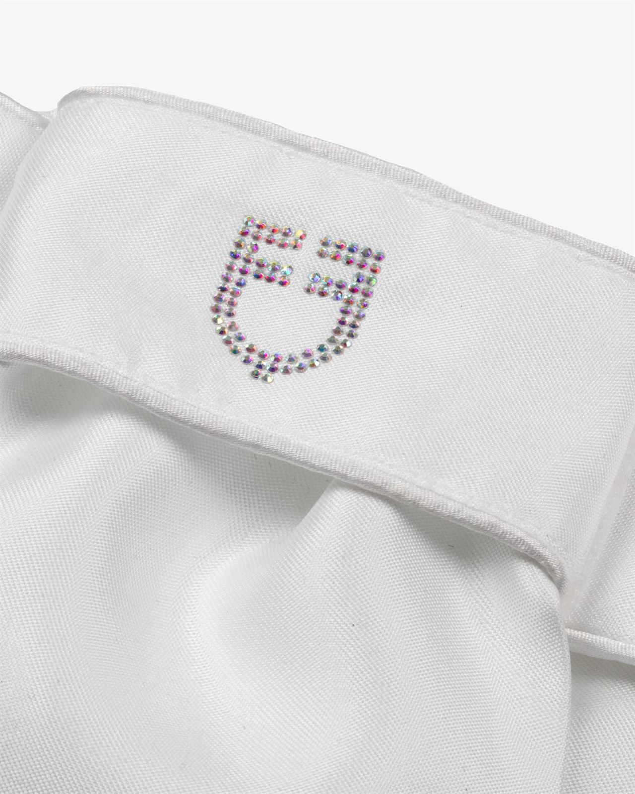 Plastrón EQUESTRO Lancillotto blanco con logo cristales - Imagen 3