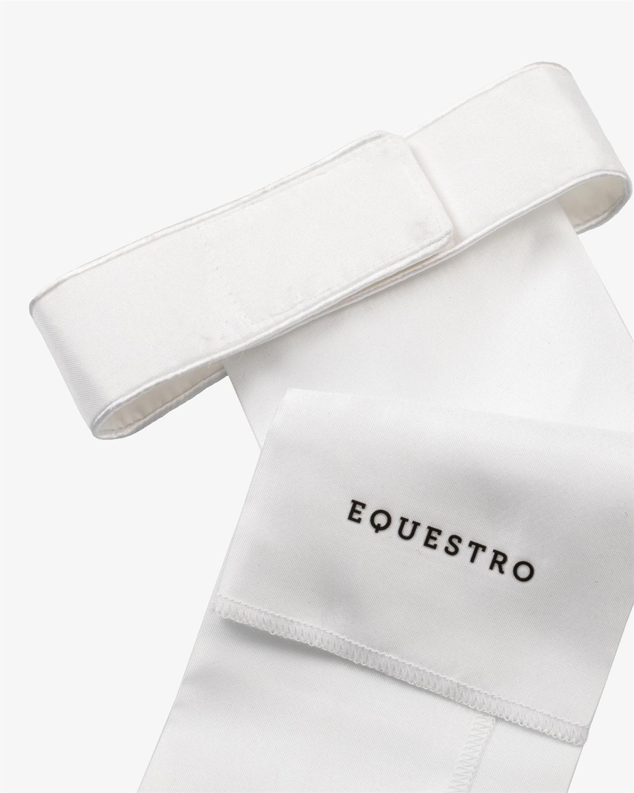 Plastrón EQUESTRO Lancillotto blanco con logo cristales - Imagen 4