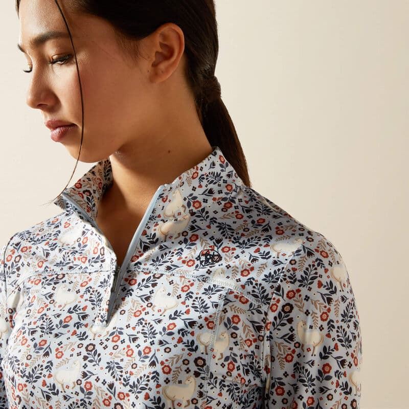 Polo ARIAT niña estampado flores y caballos - Imagen 1