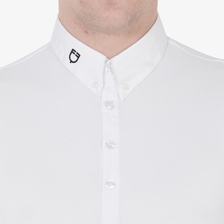 Polo concurso caballero EQUESTRO blanco TALLA S - Imagen 1