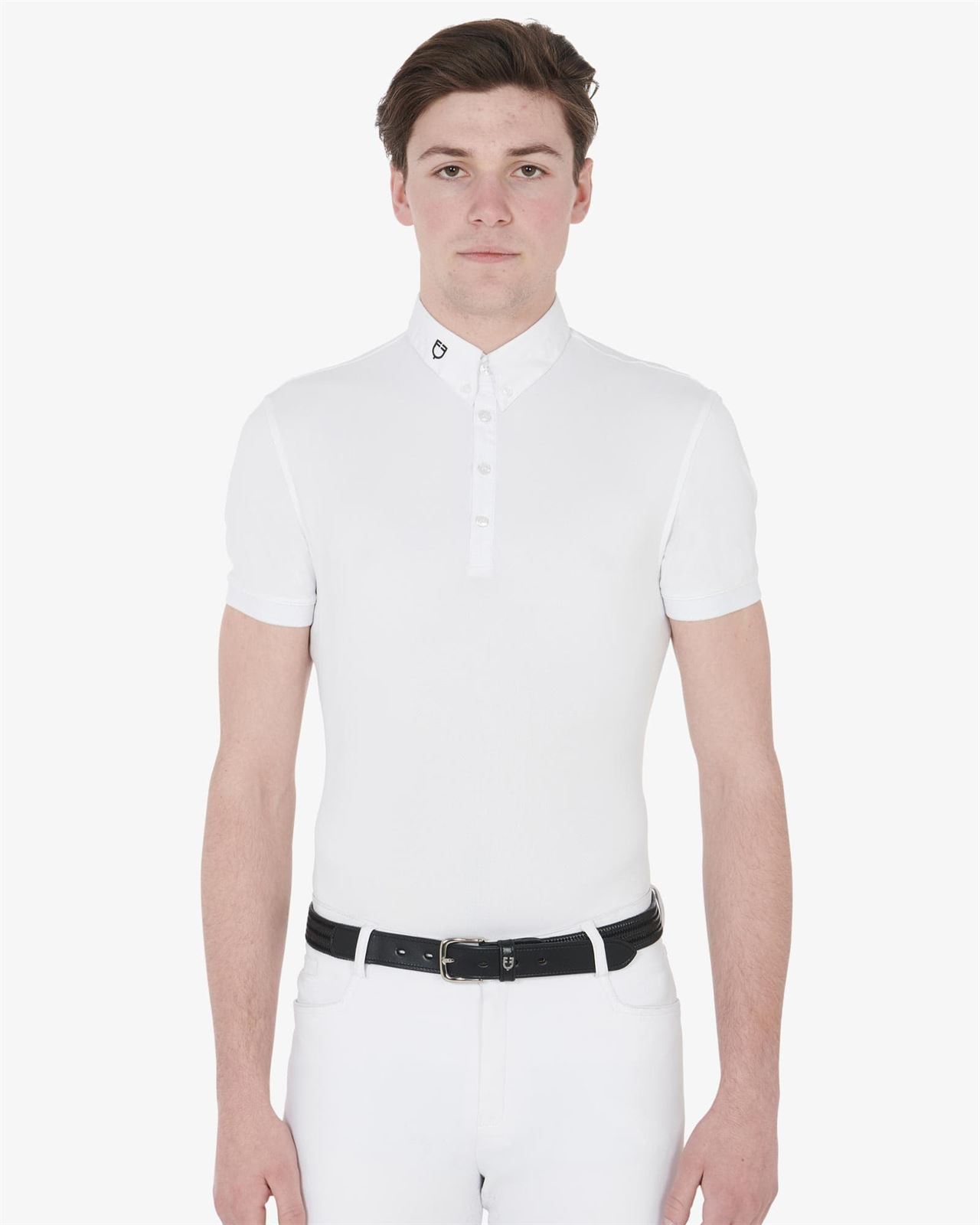 Polo concurso caballero EQUESTRO blanco TALLA S - Imagen 2