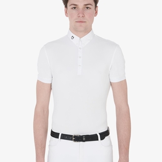 Polo concurso caballero EQUESTRO blanco TALLA S - Imagen 2