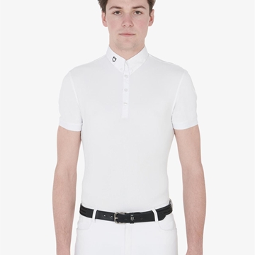 Polo concurso caballero EQUESTRO blanco TALLA S - Imagen 2