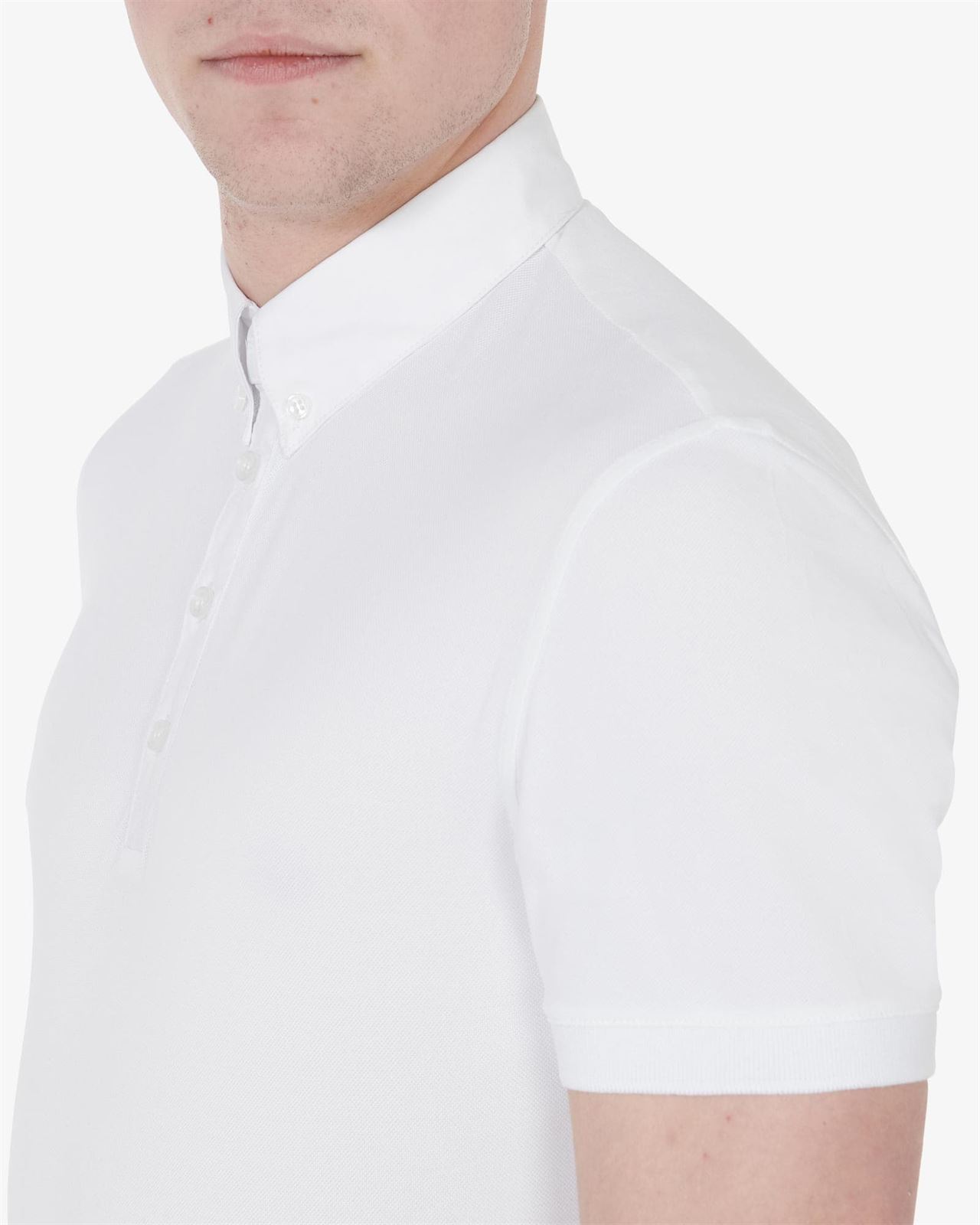 Polo concurso caballero EQUESTRO blanco TALLA S - Imagen 5