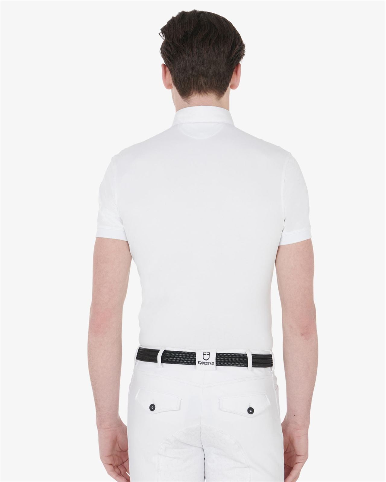 Polo concurso caballero EQUESTRO blanco TALLA S - Imagen 6