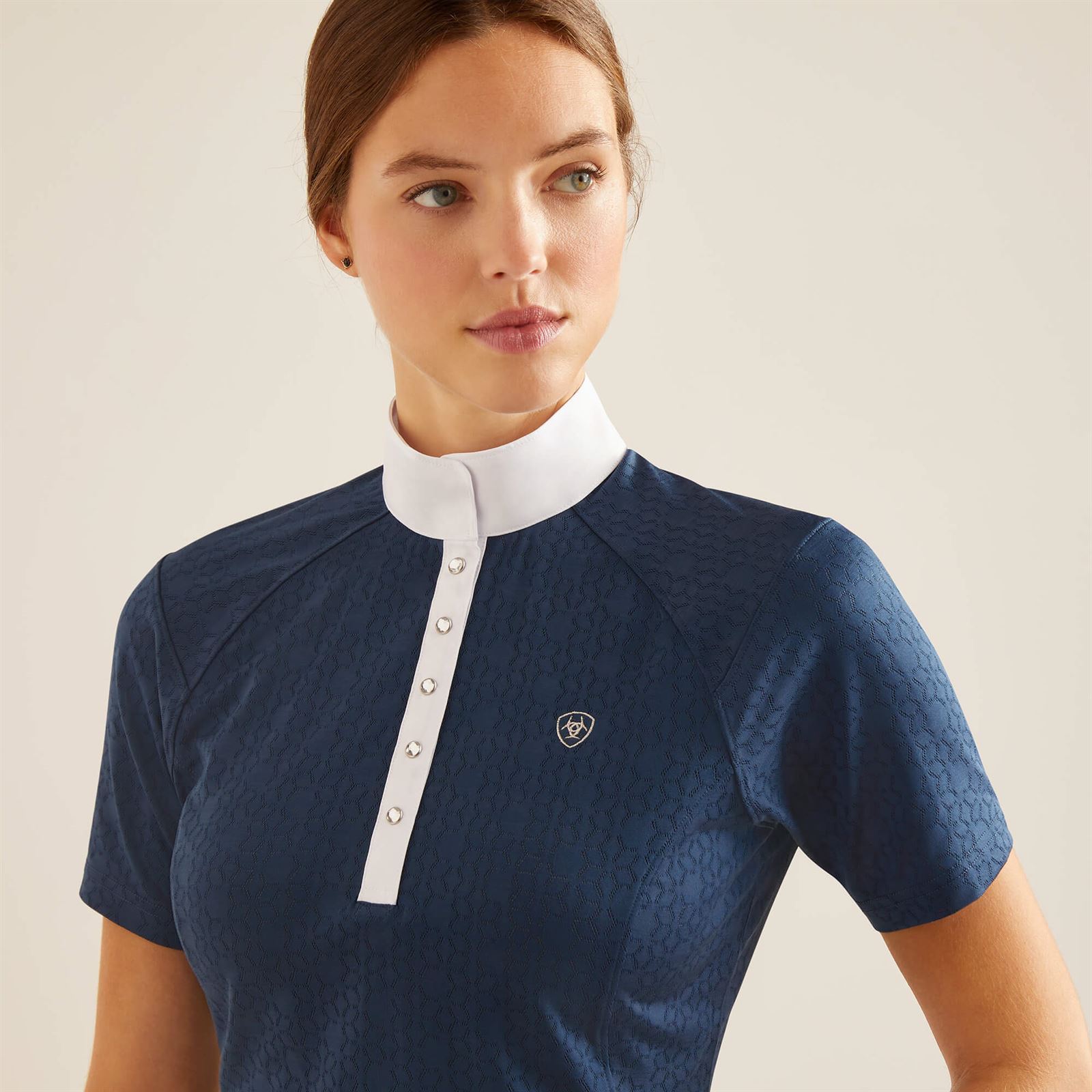 Polo concurso mujer ARIAT Showstopper color azul marino manga corta TALLA M - Imagen 1