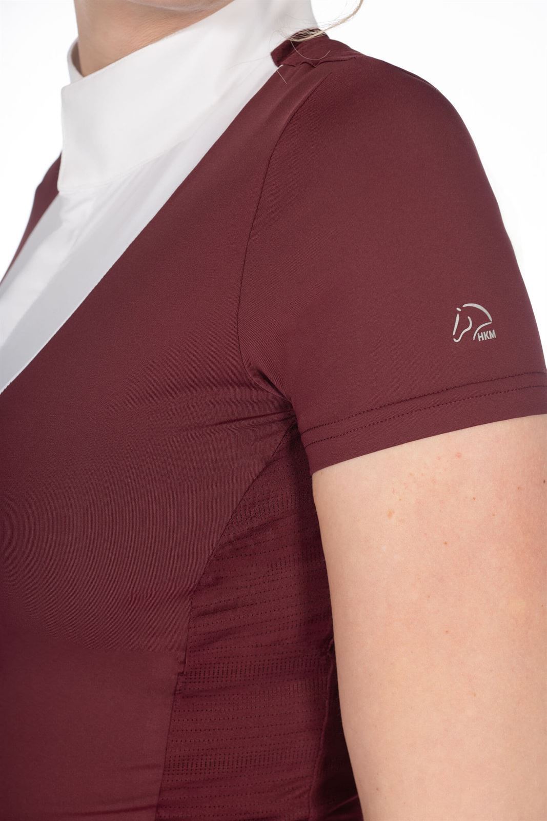Polo concurso mujer HKM Sports Equipment Virginia color burdeos TALLA M - Imagen 5