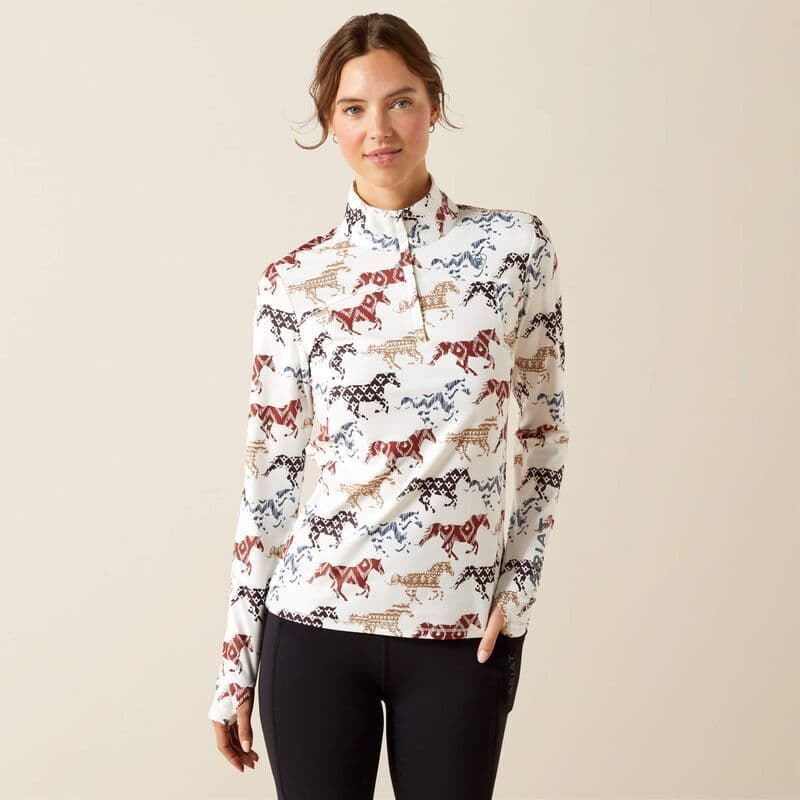 Polo mujer ARIAT  estampado caballos. TALLA XS - Imagen 2