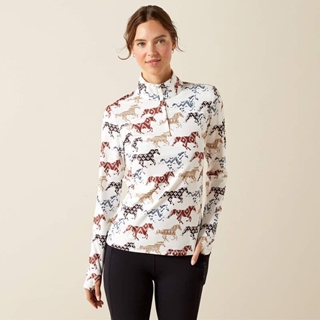 Polo mujer ARIAT  estampado caballos. TALLA XS - Imagen 2