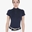 Polo mujer EQUESTRO color azul marino/blanco manga corta - Imagen 1