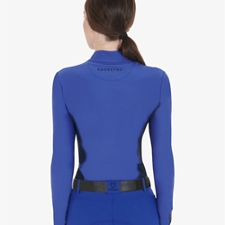 Polo mujer EQUESTRO color azul royal/negro manga larga TALLA M - Imagen 2