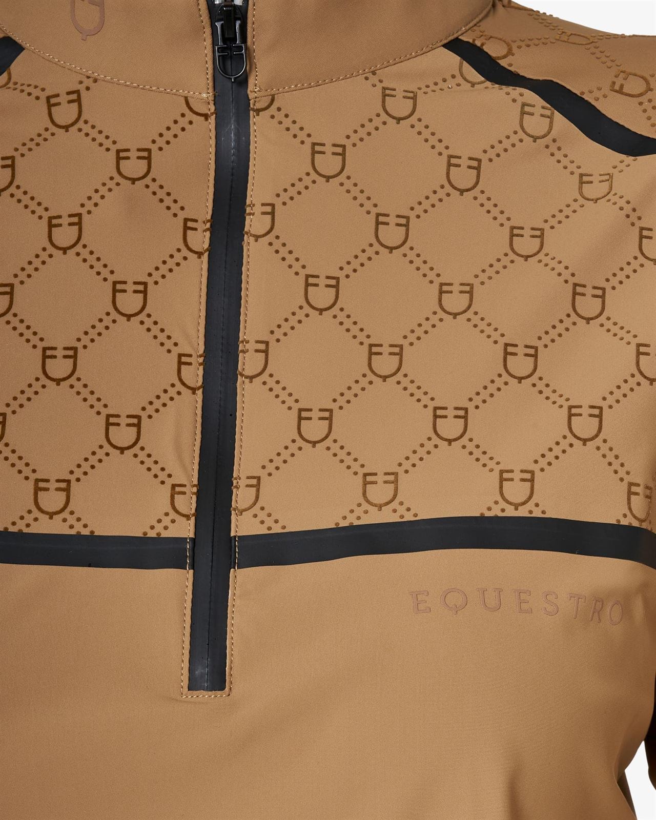 Polo mujer EQUESTRO color camel con logo - Imagen 3