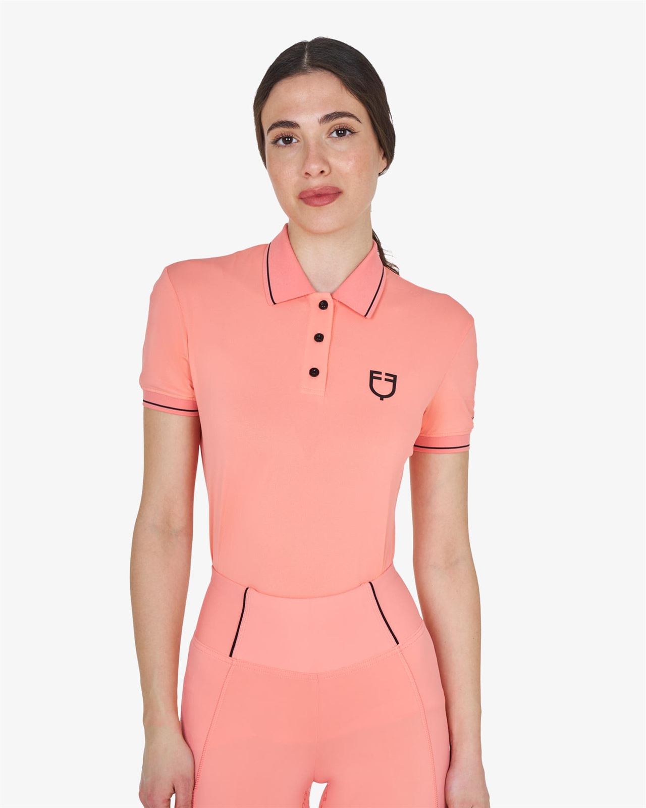 Polo mujer EQUESTRO color desert flower manga corta TALLA S - Imagen 1