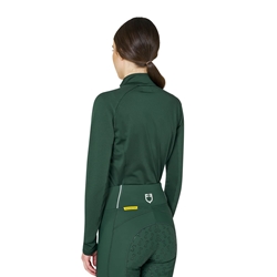 Polo mujer EQUESTRO color verde botella manga larga - Imagen 2