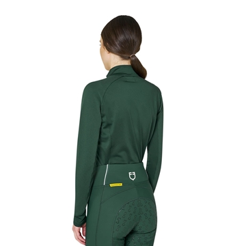 Polo mujer EQUESTRO color verde botella manga larga - Imagen 2
