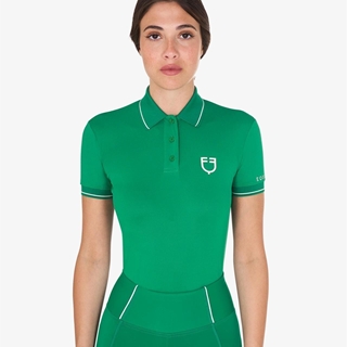 Polo mujer EQUESTRO color verde manga corta TALLA M - Imagen 1