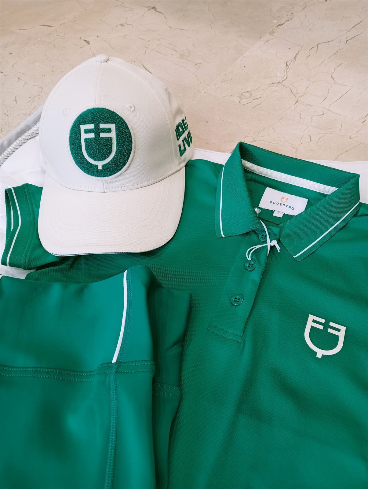 Polo mujer EQUESTRO color verde manga corta TALLA M - Imagen 5