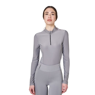 Polo mujer EQUESTRO gris con cristales grises TALLA S - Imagen 1