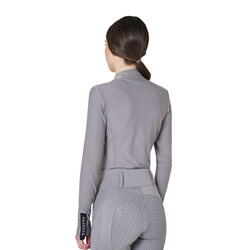 Polo mujer EQUESTRO gris con cristales grises TALLA S - Imagen 2