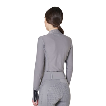 Polo mujer EQUESTRO gris con cristales grises TALLA S - Imagen 2