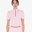 Polo mujer EQUESTRO perforado color rosa manga corta - Imagen 1