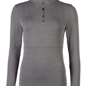 Polo mujer HKM Sports Equipment gris supersoft - Imagen 1