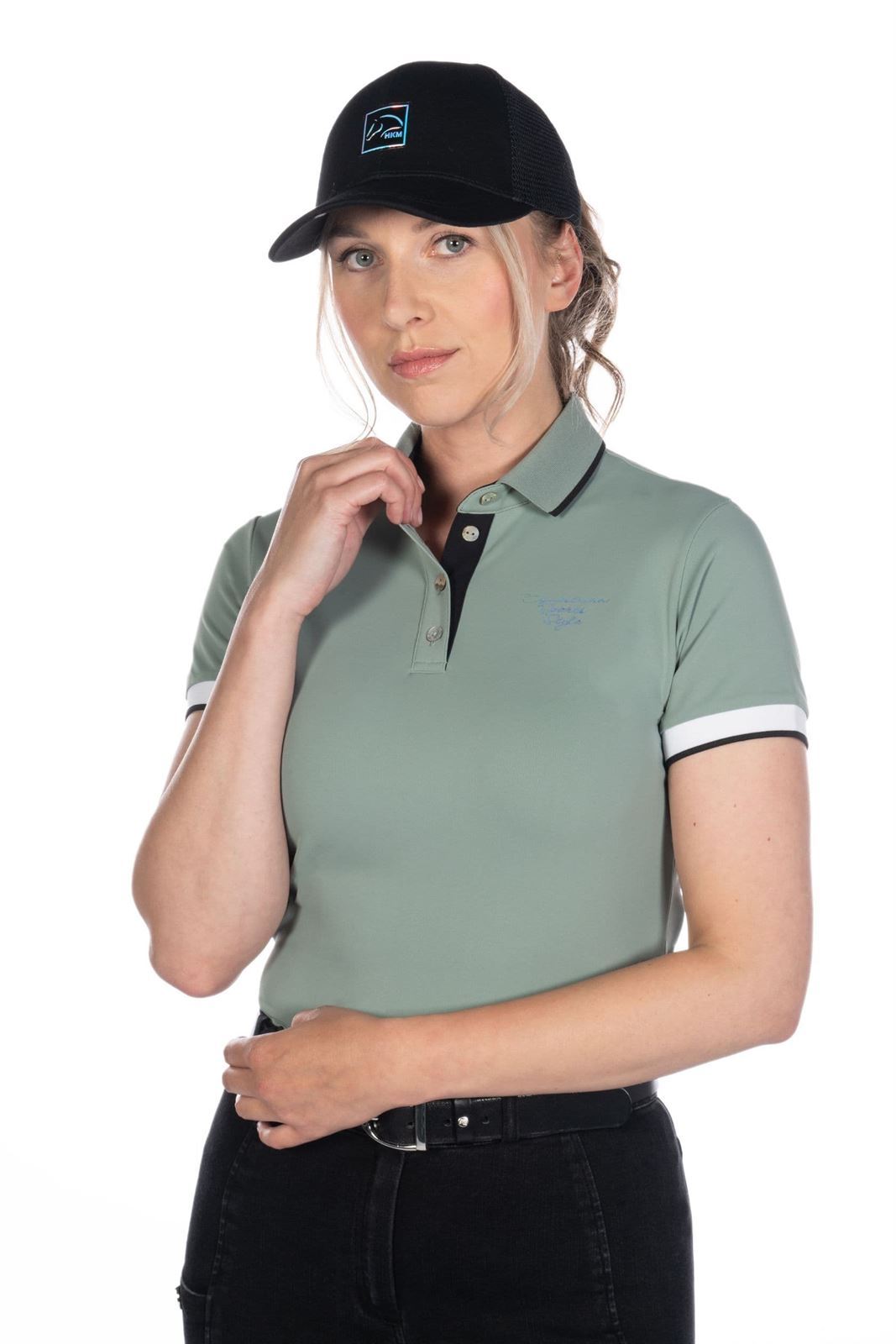 Polo mujer HKM Sports Equipment Harbour Island color verde agua - Imagen 2