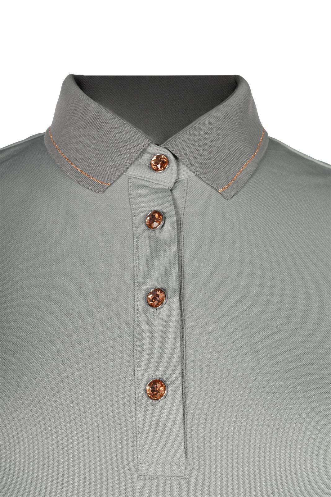 Polo mujer HKM Sports Equipment Rosegold Glamour color gris/rosegold TALLA M - Imagen 2