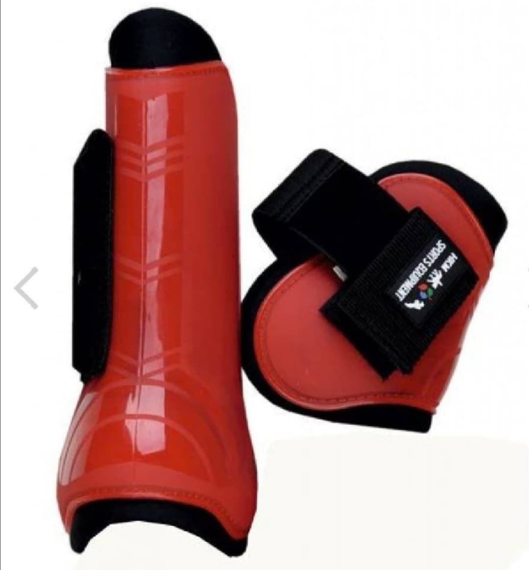 Protectores HKM Sports Equipment, juego 4 unidades, color rojo, talla PONY - Imagen 2