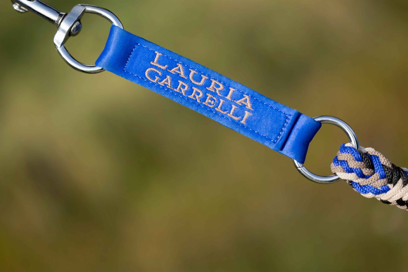 Ramal 1,80 metros LAURIA GARRELLI Amalfi azul royal/blanco/taupe/negro mosquetón de gatillo - Imagen 2