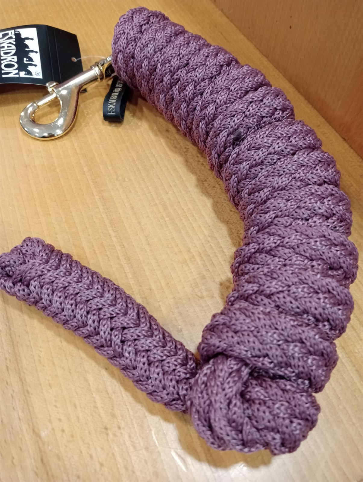 Ramal 2 metros ESKADRON color ciruela mosquetón gatillo dorado - Imagen 1