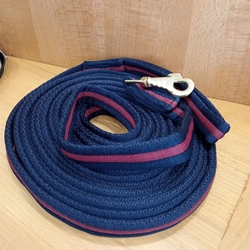 Ramal 8 metros, plano algodón, marino/granate, mosquetón gatillo - Imagen 1