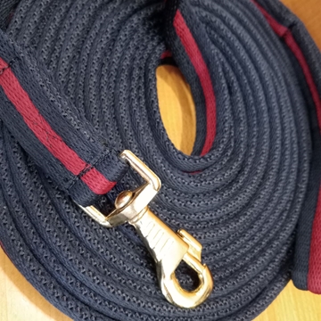 Ramal 8 metros, plano algodón, marino/granate, mosquetón gatillo - Imagen 2