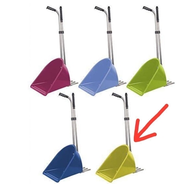 Recogedor con rastrillo, color amarillo - Imagen 1