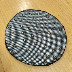 Redecilla para el pelo HKM Sports Equipment color negro con adornos de cristales rosegold - Imagen 1