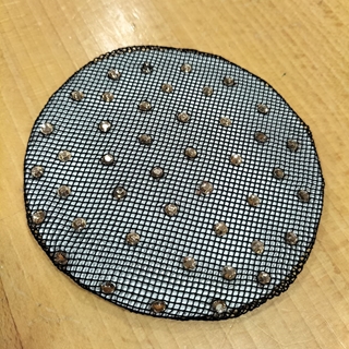 Redecilla para el pelo HKM Sports Equipment color negro con adornos de cristales rosegold - Imagen 1