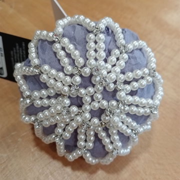 Redecilla para el pelo HKM Sports Equipment perlas blancas con adornos de cristales - Imagen 1