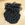 Redecilla para el pelo QHP, negro con tul negro y cristales negros y plateados - Imagen 1