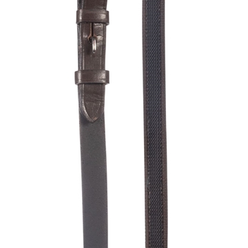 Riendas de lona engomada HKM Sports Equipment color marrón - Imagen 1