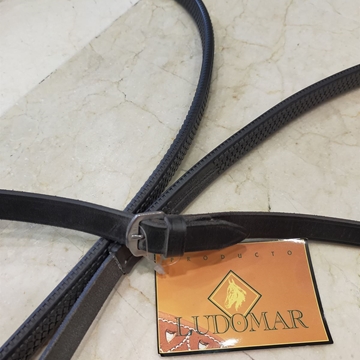 Riendas LUDOMAR de goma, color negro - Imagen 2