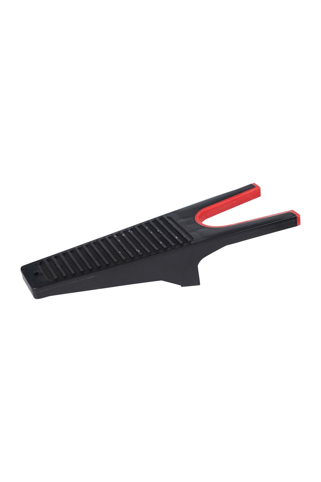 Sacabotas plástico HKM Sports Equipment con reborde de goma color negro/rojo - Imagen 1