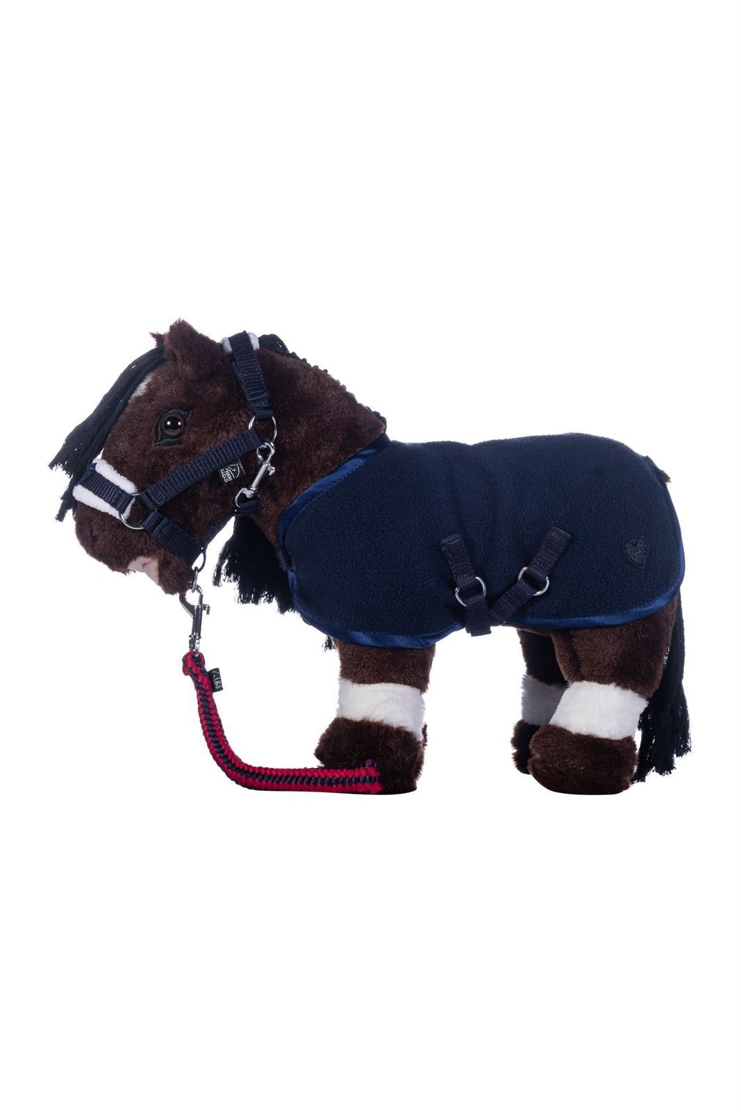 Set accesorios Cuddle pony HKM Sports Equipment Manta, cabezada y ramal, color azul marino - Imagen 2