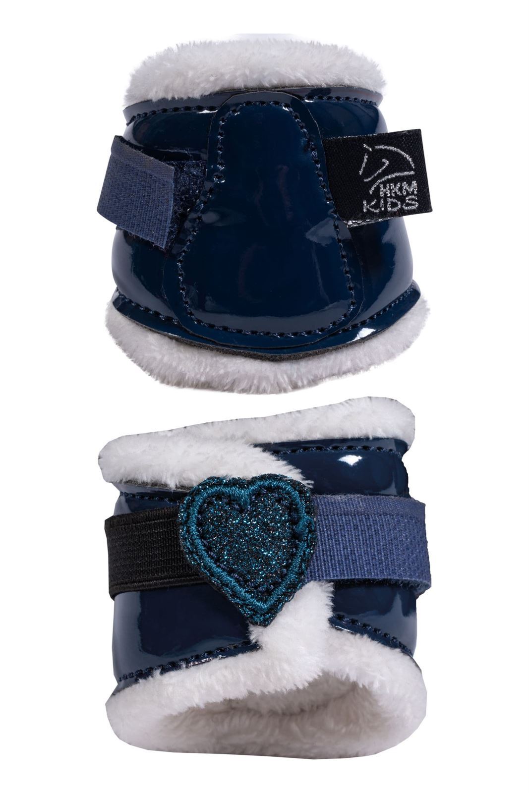 Set accesorios Cuddle pony HKM Sports Equipment Mantilla, orejeras, vendas, protectores y campanas color azul marino - Imagen 5