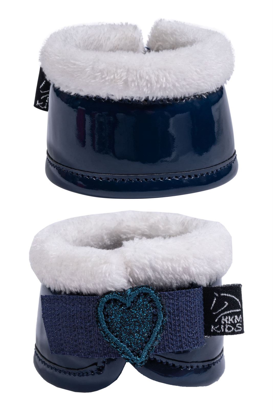 Set accesorios Cuddle pony HKM Sports Equipment Mantilla, orejeras, vendas, protectores y campanas color azul marino - Imagen 6